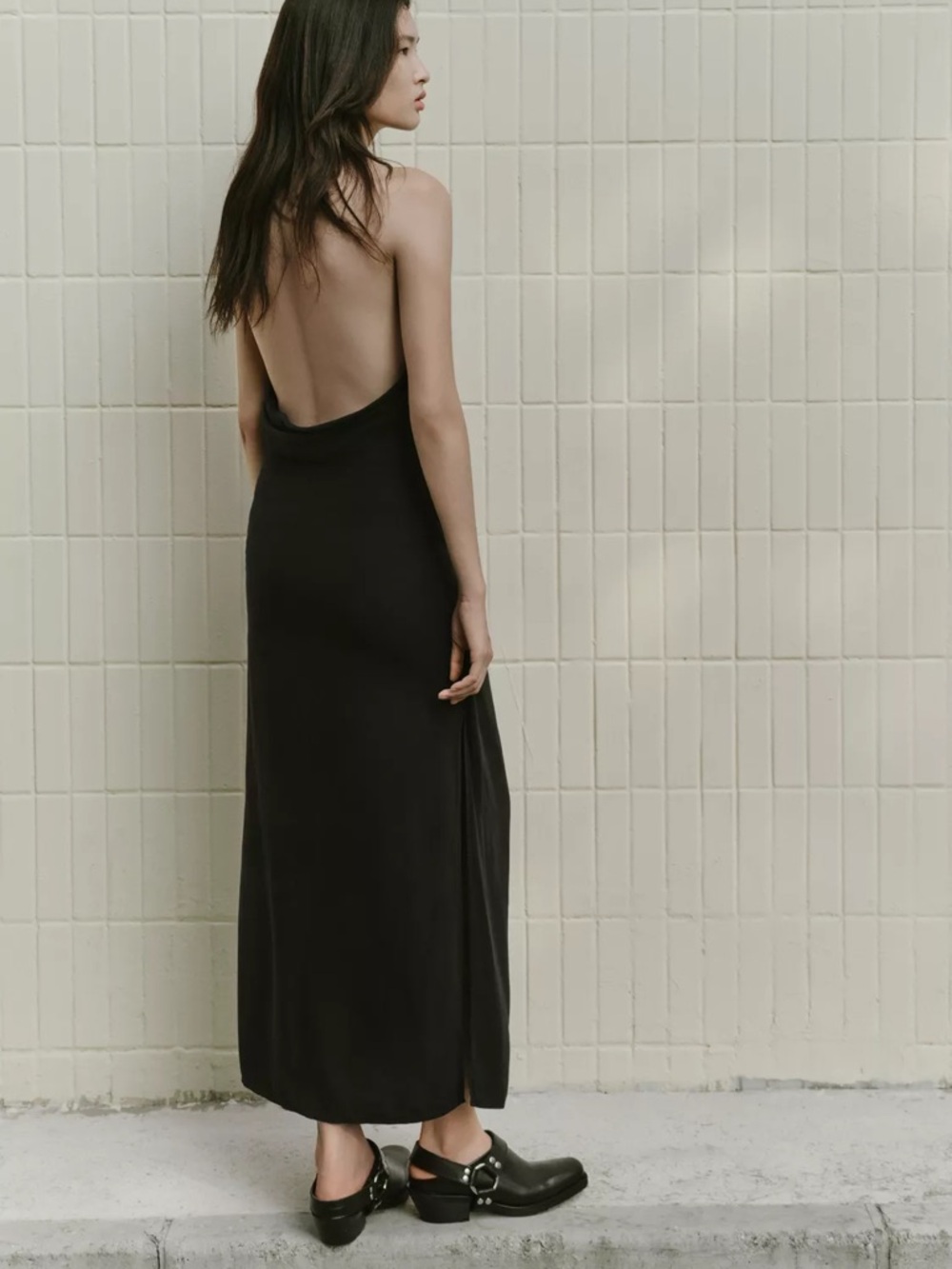 Zara Flowy Draped Midi Dress - Picture 8 of 15
